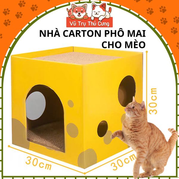 Nhà cào móng cho mèo kèm cỏ mèo, nhà ngủ cho Mèo