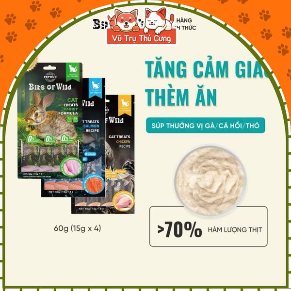 Súp Thưởng Cho Mèo Cao Cấp Bite Of Wild 4 Thanh