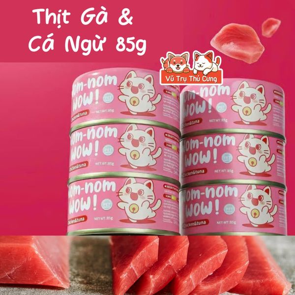 Pate Cho Mèo NomNom Wow Từ Thịt Gà & Rau Củ 85g2