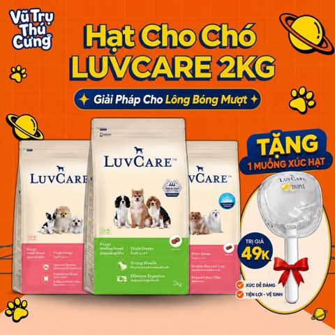 Hạt Cho Chó Luvcare 2Kg Hỗ Trợ Mượt Lông Da