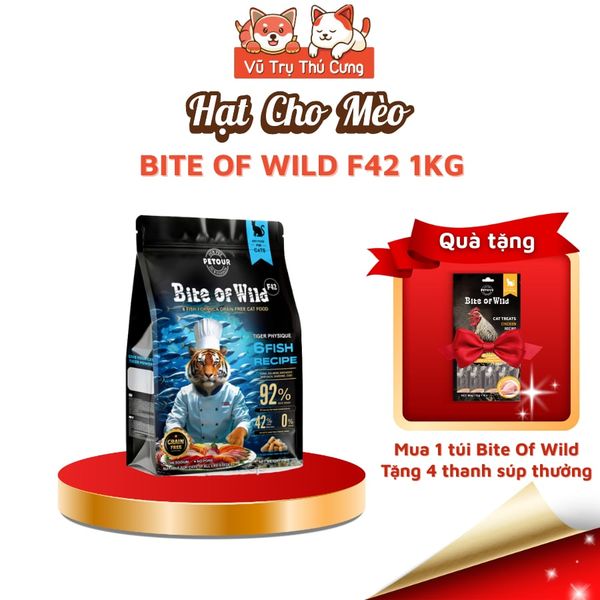 Thức Ăn Cho Mèo Bite Of Wild F42 Thành Phần 6 Loại Cá Biển, Protein 42%, Giúp Mượt Lông Da