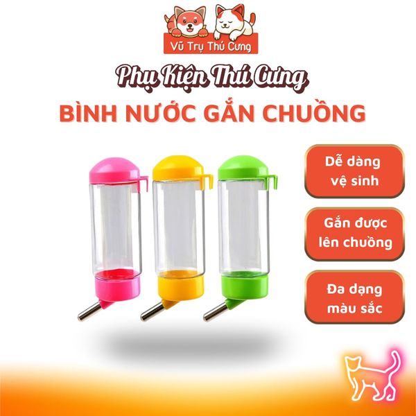 Bình Nước Gắn Chuồng Chó Mèo Tiện Lợi Dễ Vệ Sinh