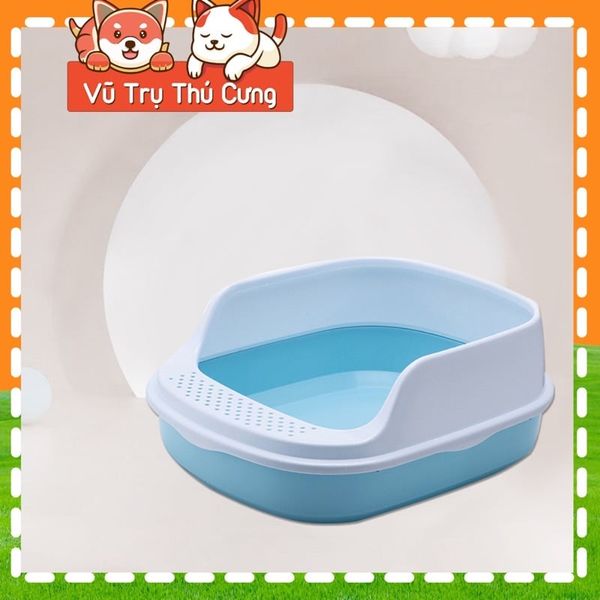 Khay đựng cát vệ sinh cho Mèo size lớn, chống văng cát, kèm xẻng xúc phân