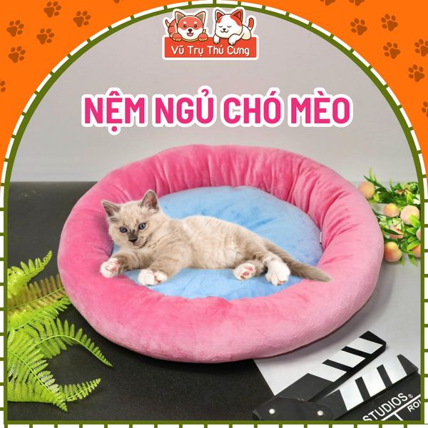 Nệm Ngủ Cho Chó Mèo Bằng Vải Nhung Size 40cm