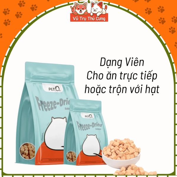 Cá Hồi Sấy Khô Cho Chó Mèo Mượt Lông PetQ 45g2