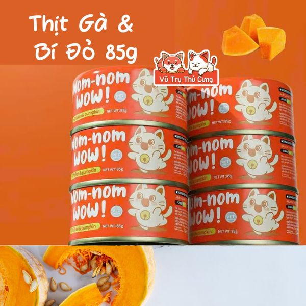 Pate Cho Mèo NomNom Wow Từ Thịt Gà & Rau Củ 85g2