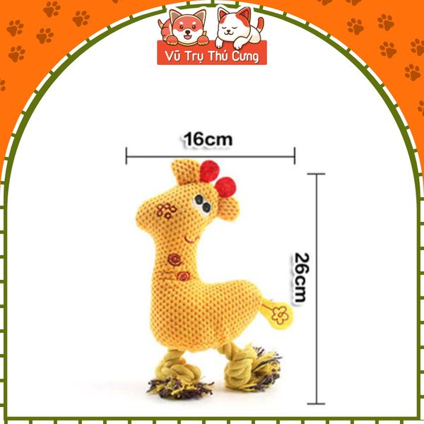 Đồ Chơi Cho Chó Mèo Gặm Hình Vịt Nhồi Bông Có Âm Thanh