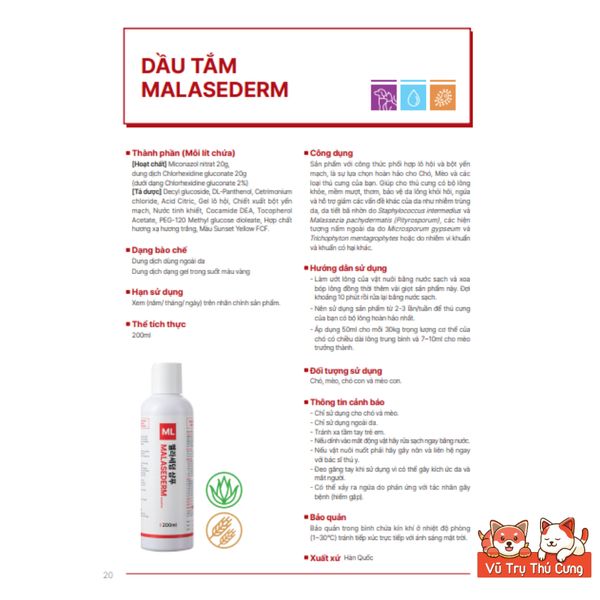 Sữa Tắm Hỗ Trợ Nấm Da Cho Chó Mèo CareSide 200ml -Giảm Ngứa, Chiết Xuất Tự Nhiên