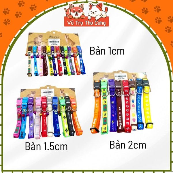 Vòng Cổ Cho Thú Cưng Hoạ Tiết Dễ Thương Zichen