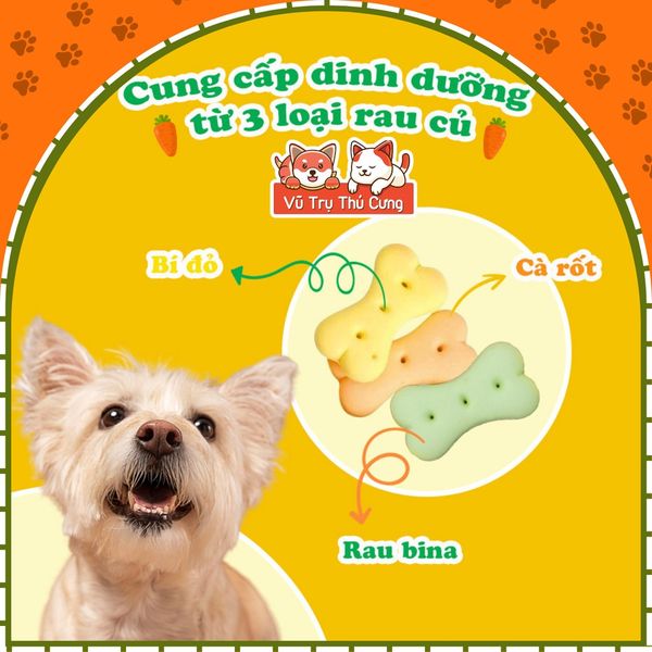 Bánh Quy Cho Chó DoggyMan Vị Rau củ & Vị Sữa