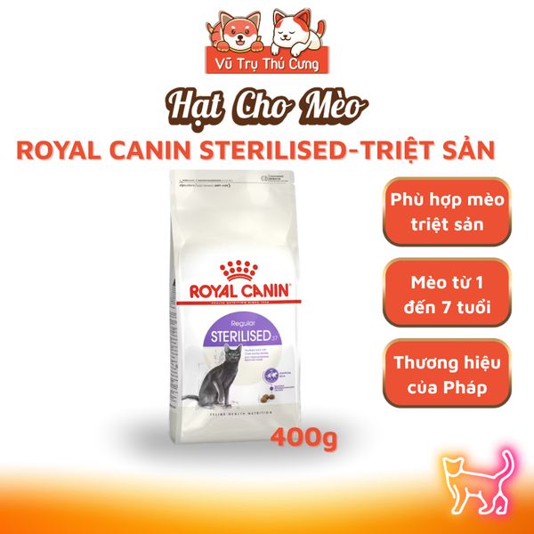 Thức Ăn Hạt Cho Mèo Royal Canin Sterilised 37, Dành Cho Mèo Triệt Sản Trưởng Thành