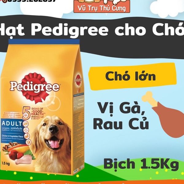 Thức Ăn Hạt Pedigree Cho Chó Bò Gà Nhiều Dinh Dưỡng