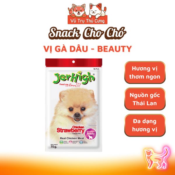 Snack Cho Chó Bánh Thưởng Jerhigh Đa Dạng Hương Vị Gói 70g