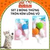 Đồ Chơi Cho Mèo Set 2 Bóng Thừng Tròn Kèm Lông Vũ Giúp Mèo Vận Động, Giải Trí Phát Triển Toàn Diện2
