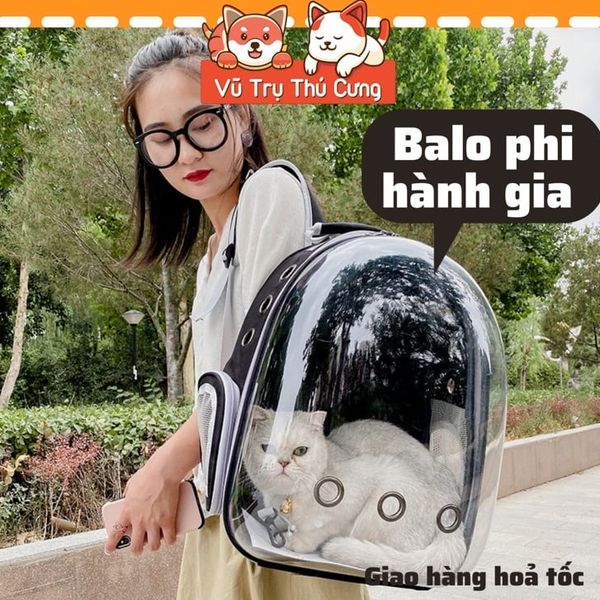 Balo Phi Hành Gia Cho Chó Mèo Nhiều Màu Sắc, Chất Liệu Thoáng Khí