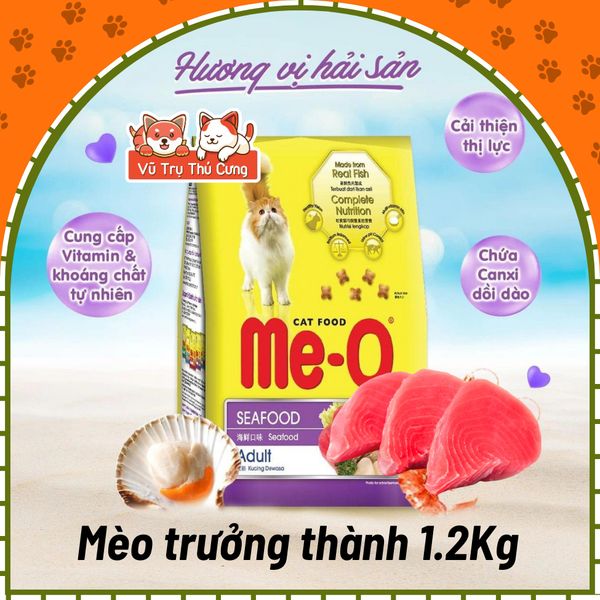 Thức Ăn Hạt Cho Mèo Me-O Đến Từ Thái Lan Nhiều Hương Vị, Giàu Dinh Dưỡng
