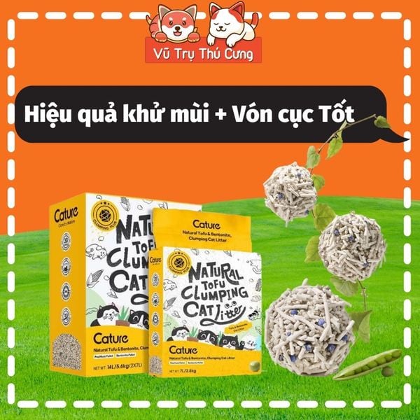 Cát Đậu Nành Tofu Cature / Catsme Cho Mèo Không Bụi, Vón Cục Hiệu Quả