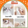 Khăn giấy ướt kháng khuẩn, tắm khô cho chó mèo - Vệ sinh tai mắt cho thú cưng (80 miếng)