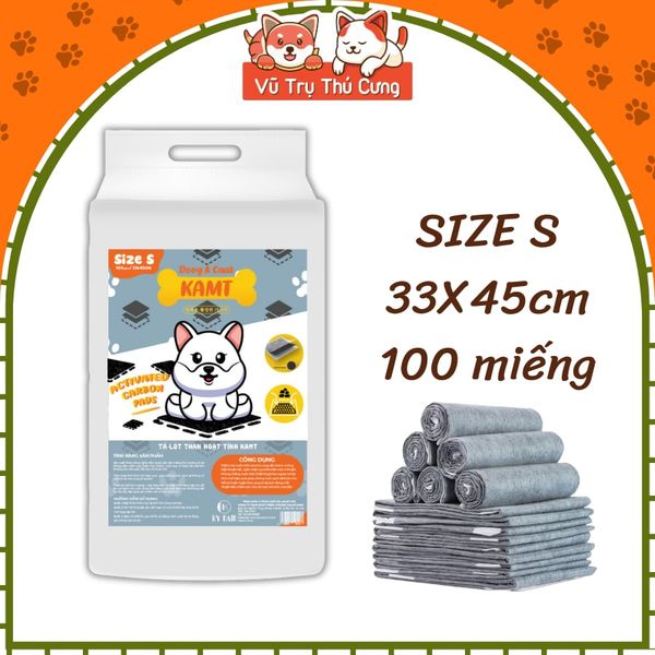 Tấm Lót Chuồng Cho Chó Mèo Chất Liệu Than Hoạt Tính Thấm Hút Tốt KAMT