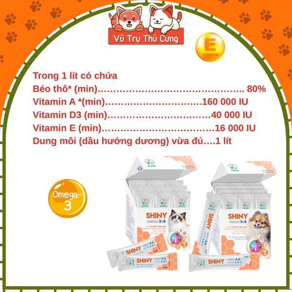 Dầu Cá Hồi Cho Chó Mèo Shiny Bossen Mượt Lông Da