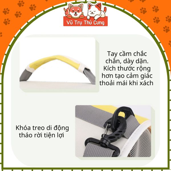 Túi Vận Chuyển Chó Mèo Form Cứng Và Thoáng Khí, Dễ Dàng Di Chuyển