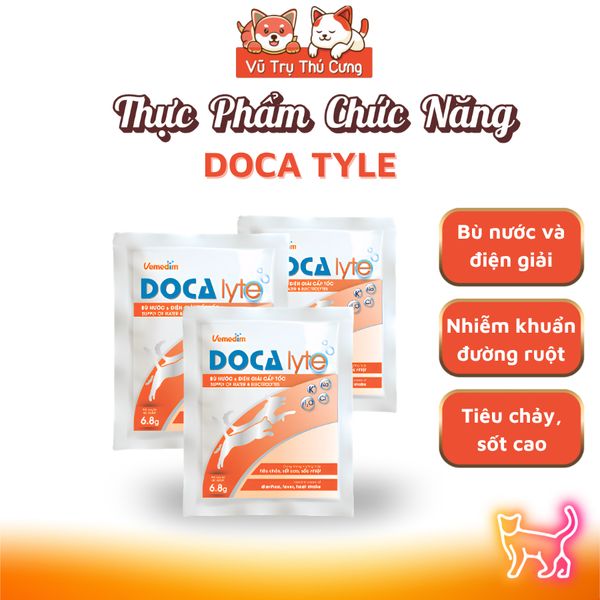 (Combo 10 Gói) Men Bù Nước Và Điện Giải Cho Chó Mèo Doca Lyte Gói 6,8g