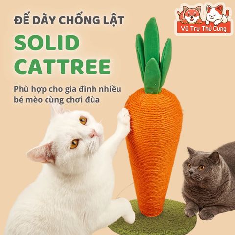 Bàn Cào/ Trụ Cào Móng Cho Mèo Hình Quả Cà Rốt Thương Hiệu FoFos