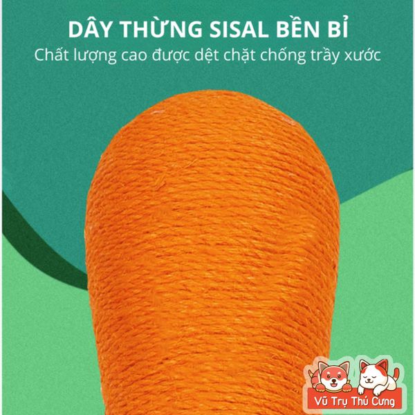 Bàn Cào/ Trụ Cào Móng Cho Mèo Hình Quả Cà Rốt Thương Hiệu FoFos