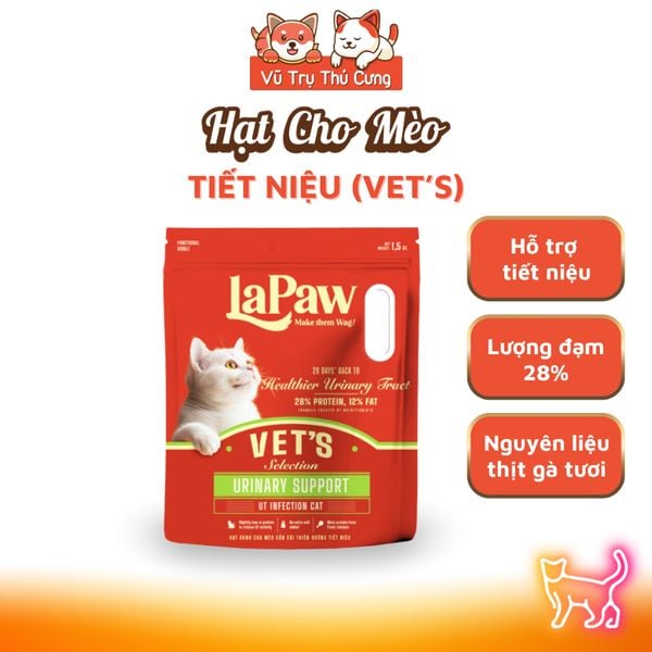 Hạt Cho Mèo Lapaw Túi 1.5Kg - Hỗ Trợ Tiết Niệu, Tiêu Hóa