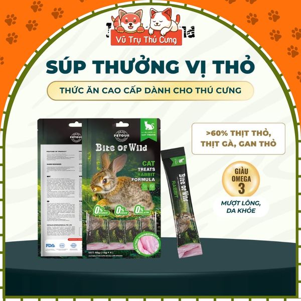 Súp Thưởng Cho Mèo Cao Cấp Bite Of Wild 4 Thanh