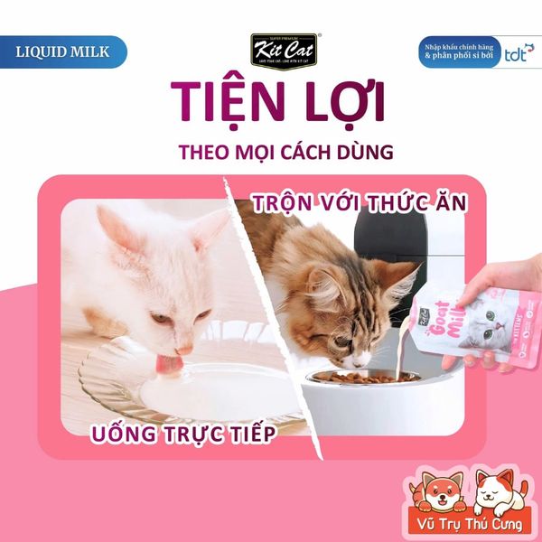 Sữa Cho Mèo KitCat Goat Milk Gói 50ml - Không Lactose
