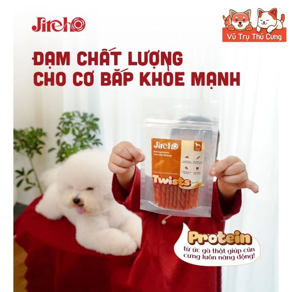 Snack Cho Chó, Que Gặm Sạch Răng Thơm Miệng, Bổ Sung Dinh Dưỡng JIREHO 110g