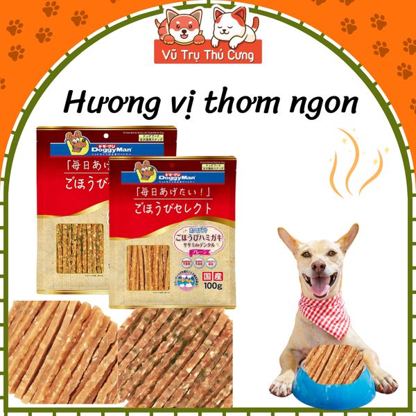 Snack Que gà Collagen cho chó DoggyMan 100g