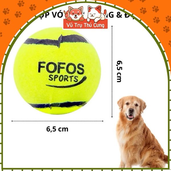 Đồ chơi cho Chó gặm hình bóng Tenis FOFOS (1 Banh Lẻ)