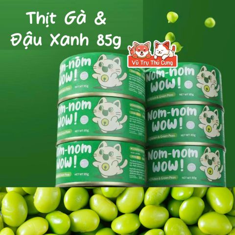 Pate Cho Mèo NomNom Wow Từ Thịt Gà & Rau Củ 85g