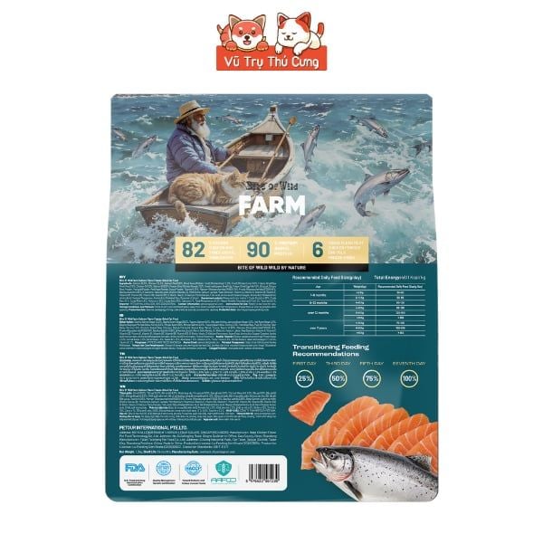 Thức Ăn Hạt Cho Mèo Bite Of Wild Farm 1,5kg Vị Cá Hồi, Mượt Lông Da, Không Ngũ Côc, Topping Thịt Sấy2