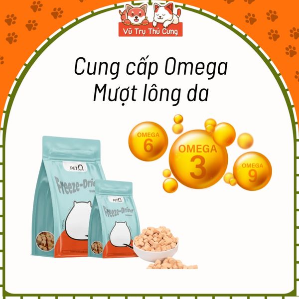 Cá Hồi Sấy Khô Cho Chó Mèo Mượt Lông PetQ 45g2