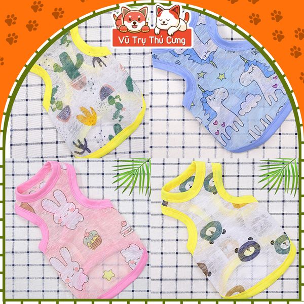 Áo Thun Mùa Hè Cho Chó Mèo Chất Liệu Mỏng Mát