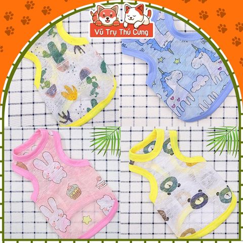 Áo Thun Mùa Hè Cho Chó Mèo Chất Liệu Mỏng Mát