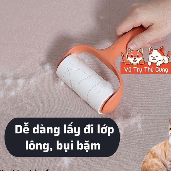 Cây Lăn Lông Chó Mèo, Lăn Bụi Quần Áo Tiện Lợi Size 16cm
