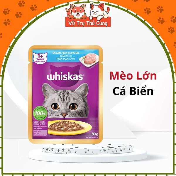 Thùng 28 Gói Pate Cho Mèo Whiskas 80g