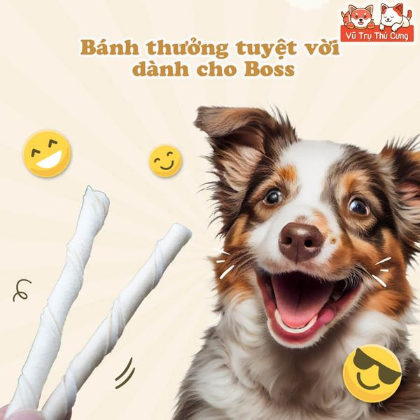 Snack Cho Chó Que Da Bò Tự Nhiên Doggyman Size Nhỏ 10 cây