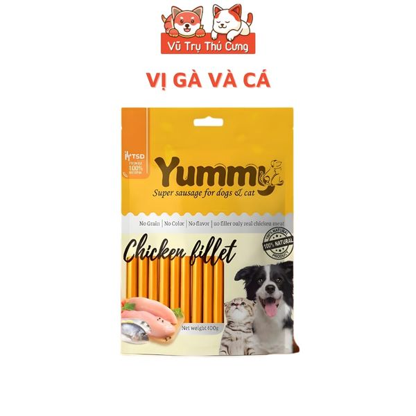 Xúc Xích Cho Chó Mèo Yummy (Túi 20 Cây)