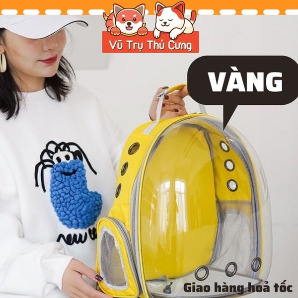 Balo Phi Hành Gia Cho Chó Mèo Nhiều Màu Sắc, Chất Liệu Thoáng Khí