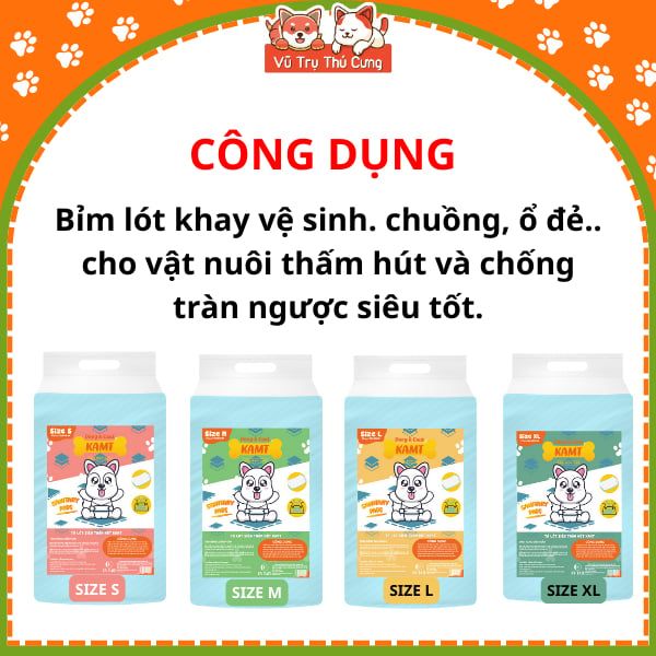 Tấm Lót Chuồng Cho Chó Mèo Dày Dặn, Thấm Hút Tốt KAMT