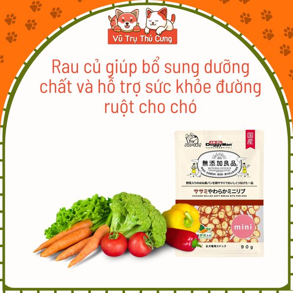 Bánh Thịt Gà Cuộn Nhân Rau Củ Cho Chó DoggyMan 90g