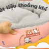 Nệm Ngủ Cho Chó Mèo Chất Liệu Nhung Êm Ái, Họa Tiết Đáng Yêu 50cm