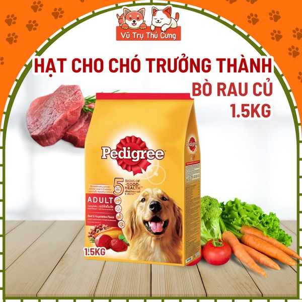 Thức Ăn Hạt Pedigree Cho Chó Bò Gà Nhiều Dinh Dưỡng
