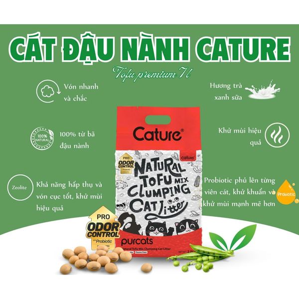Cát Đậu Nành Tofu Cature / Catsme Cho Mèo Không Bụi, Vón Cục Hiệu Quả