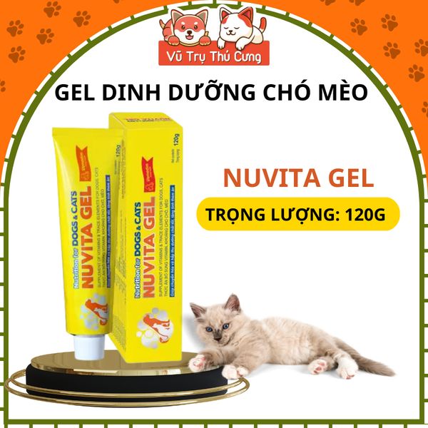 Gel Dinh Dưỡng Bổ Sung Vitamin Khoáng Chất Cho Chó Mèo Vemedim Nuvita Gel 120g